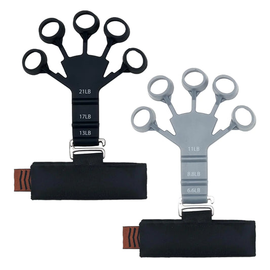 JADA Metal-Hook Gripster 2PCS Upgraded Finger Strengthener The Gripster Strength Trainer and Hand Exerciser Gripster Forearm Trainer Hand Gripper with 6 Resistance Levels
