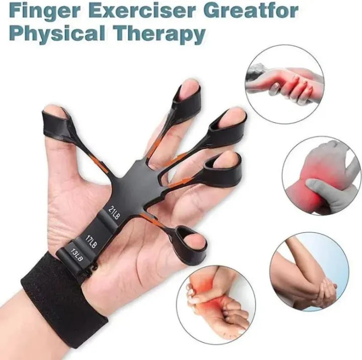 JADA Metal-Hook Gripster 2PCS Upgraded Finger Strengthener The Gripster Strength Trainer and Hand Exerciser Gripster Forearm Trainer Hand Gripper with 6 Resistance Levels
