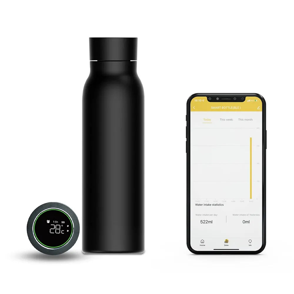 Bluetooth Temperature Display Water BottleSmart Blue